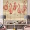 Designart - Gracefully Pink Shabby flamingo - Farmhouse Print on Natural Pine Wood